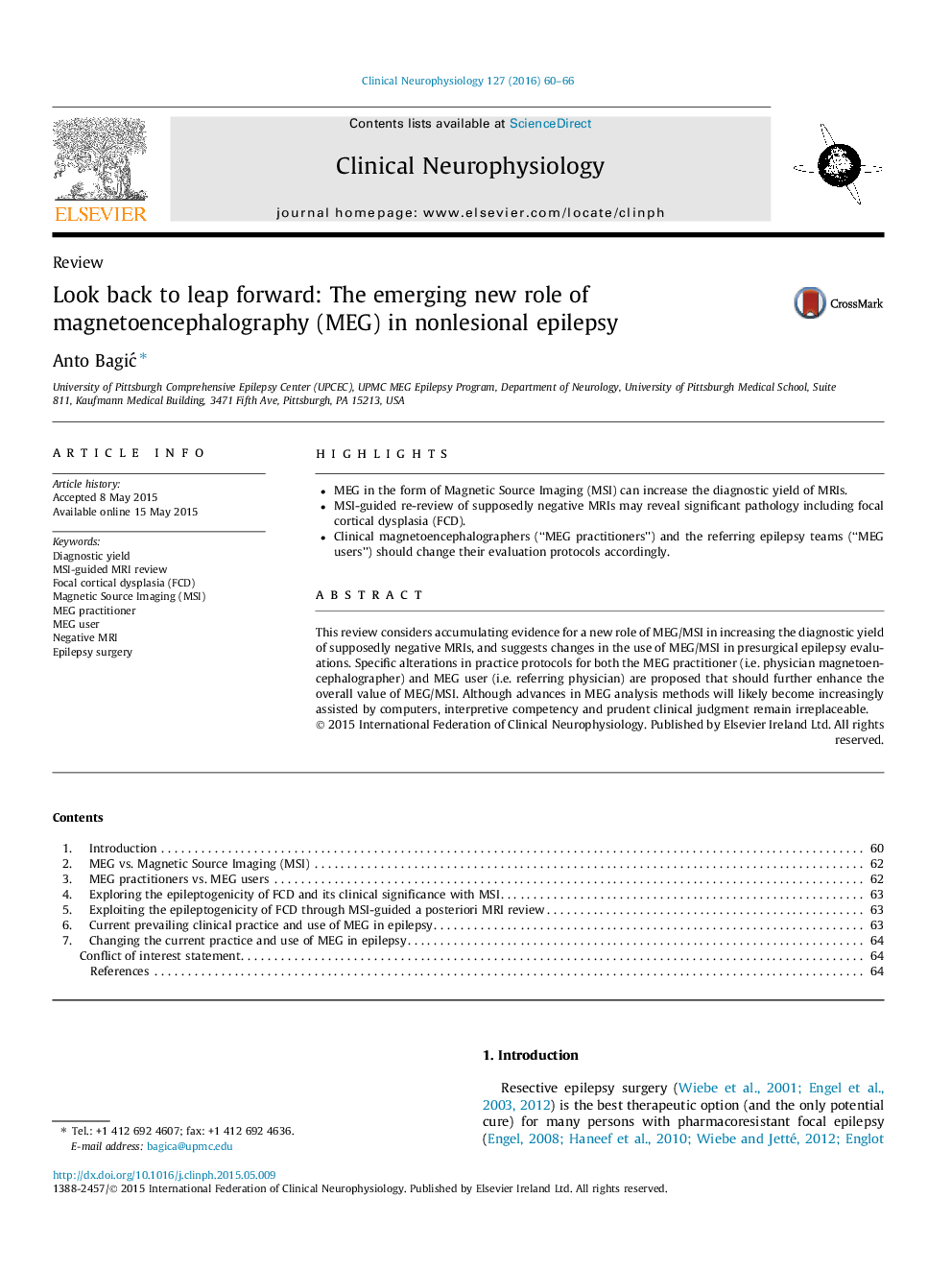 Look back to leap forward: The emerging new role of magnetoencephalography (MEG) in nonlesional epilepsy