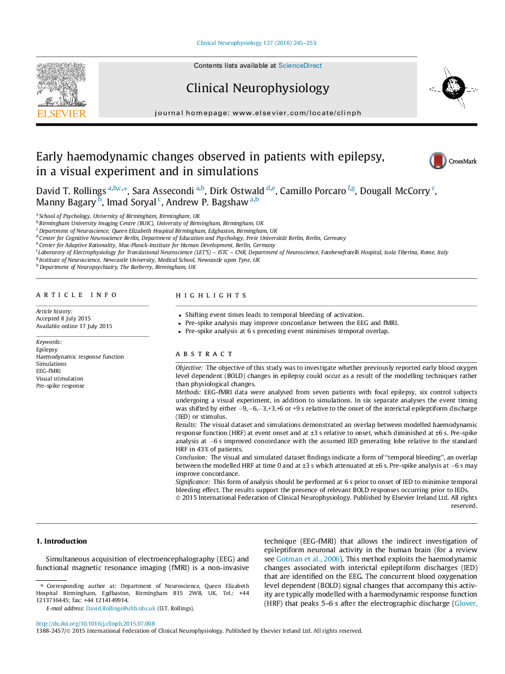 Early haemodynamic changes observed in patients with epilepsy, in a visual experiment and in simulations