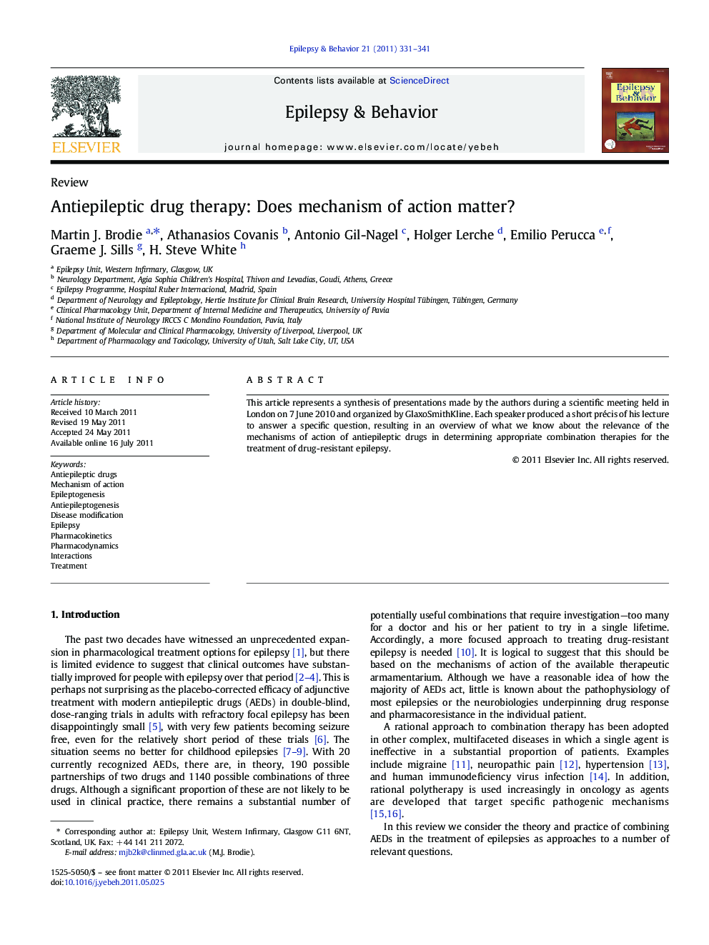 Antiepileptic drug therapy: Does mechanism of action matter?