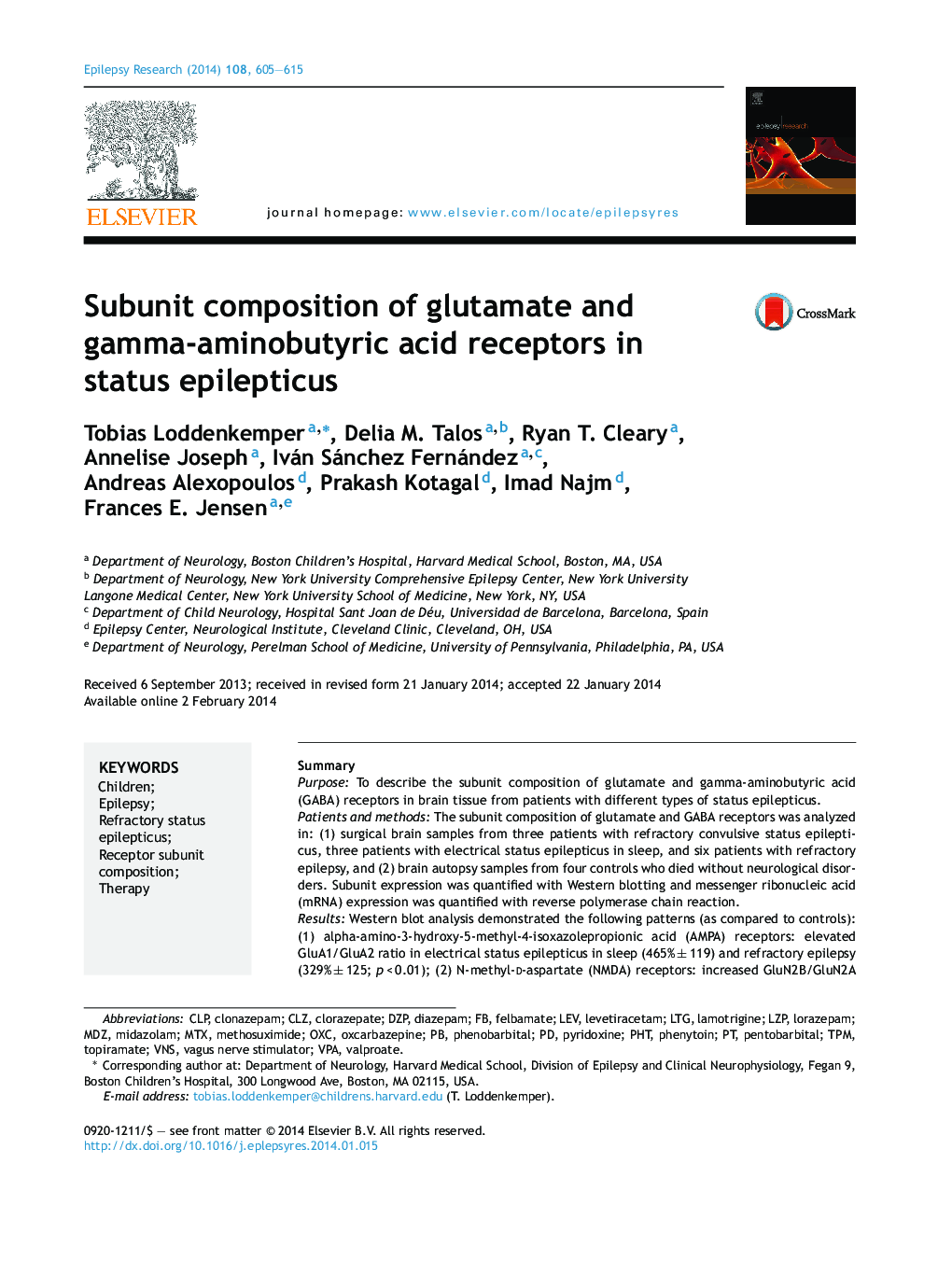 ترکیب زیرمجموعه گلوتامات و گیرنده اسید گاما آمینو بوتیریک در اپیلتکوس وضعیت 