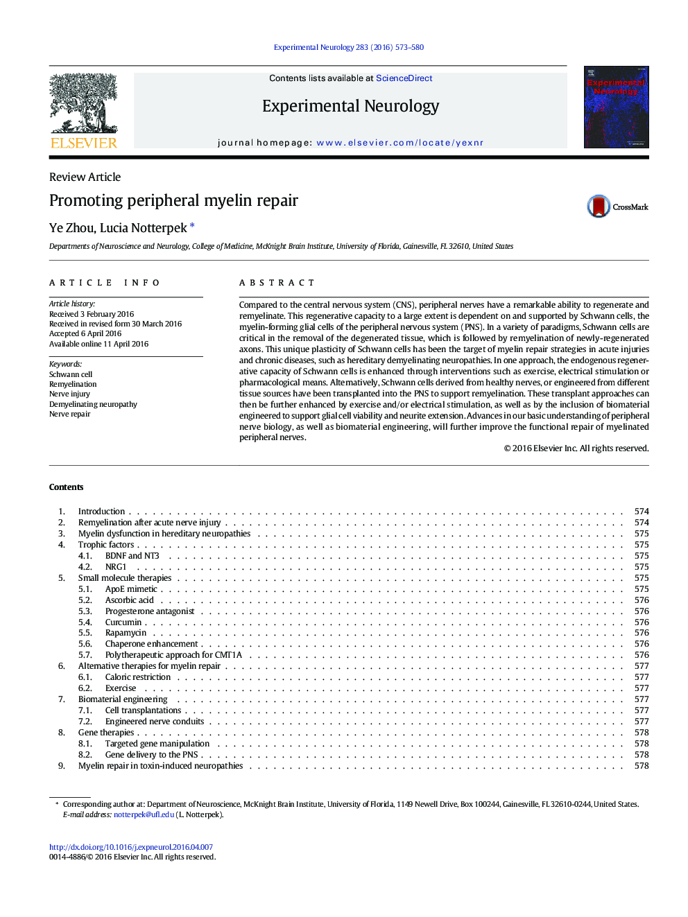 Review ArticlePromoting peripheral myelin repair