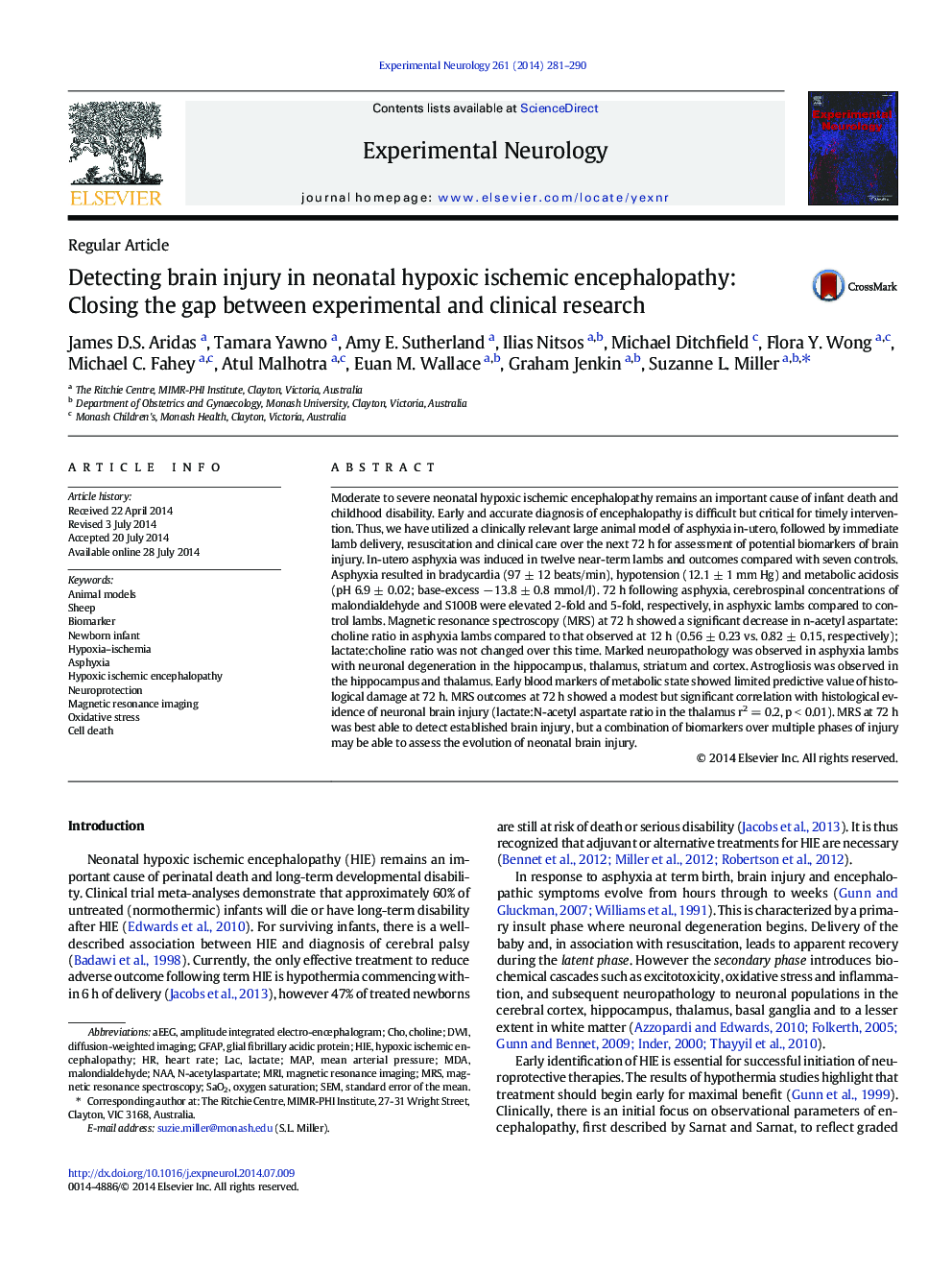 تشخیص آسیب مغزی در آنسفالوپاتی ایسکمی هیپوکسی نوزادان: تعویض شکاف بین تحقیقات بالینی و آزمایشگاهی 