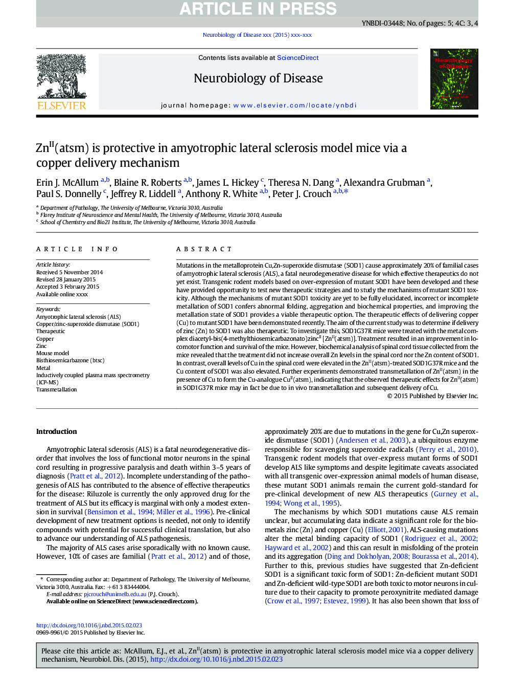 ZnII(atsm) is protective in amyotrophic lateral sclerosis model mice via a copper delivery mechanism