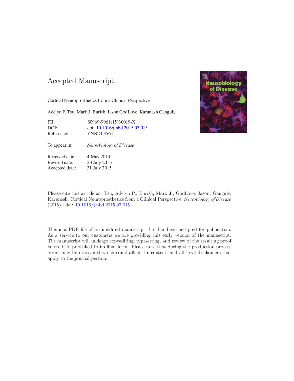 Cortical neuroprosthetics from a clinical perspective