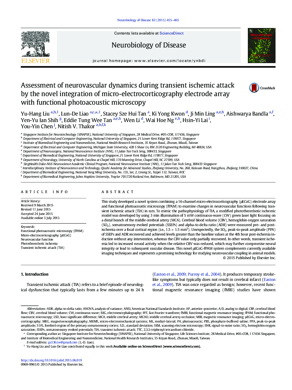 Assessment of neurovascular dynamics during transient ischemic attack by the novel integration of micro-electrocorticography electrode array with functional photoacoustic microscopy