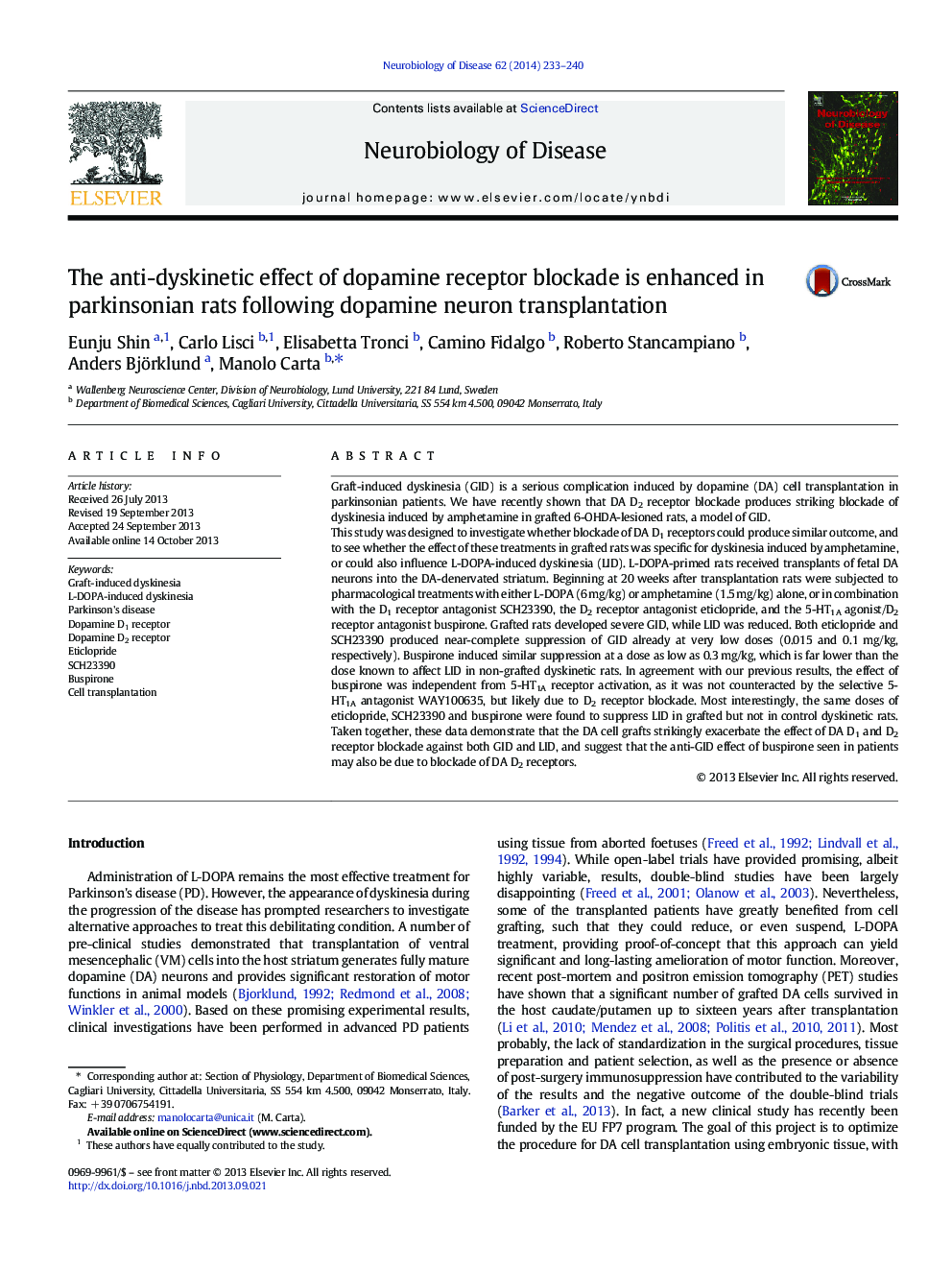 The anti-dyskinetic effect of dopamine receptor blockade is enhanced in parkinsonian rats following dopamine neuron transplantation