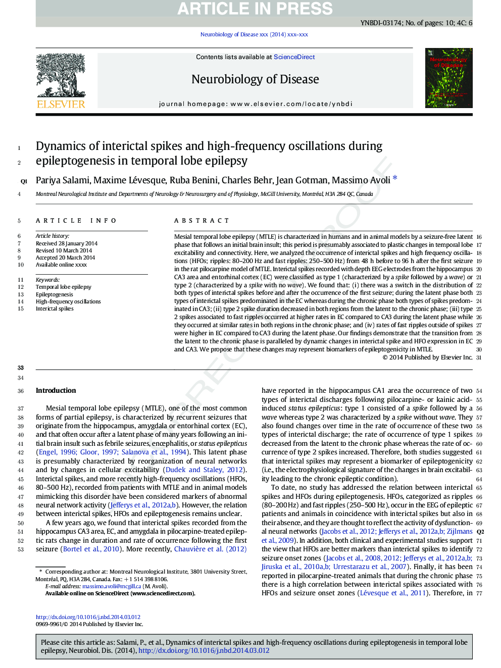 Dynamics of interictal spikes and high-frequency oscillations during epileptogenesis in temporal lobe epilepsy