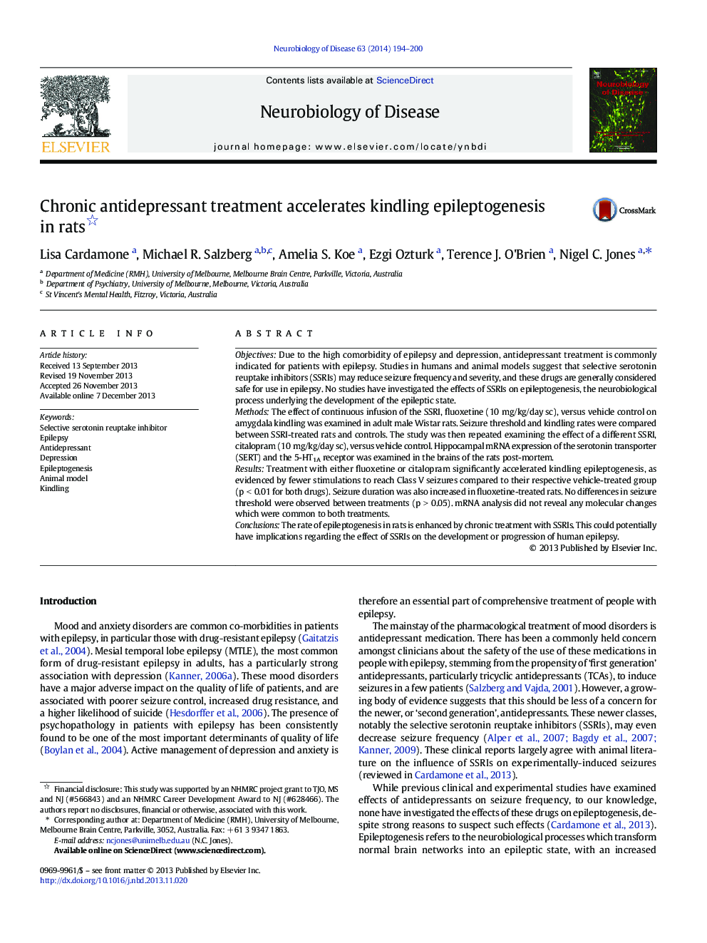 Chronic antidepressant treatment accelerates kindling epileptogenesis in rats