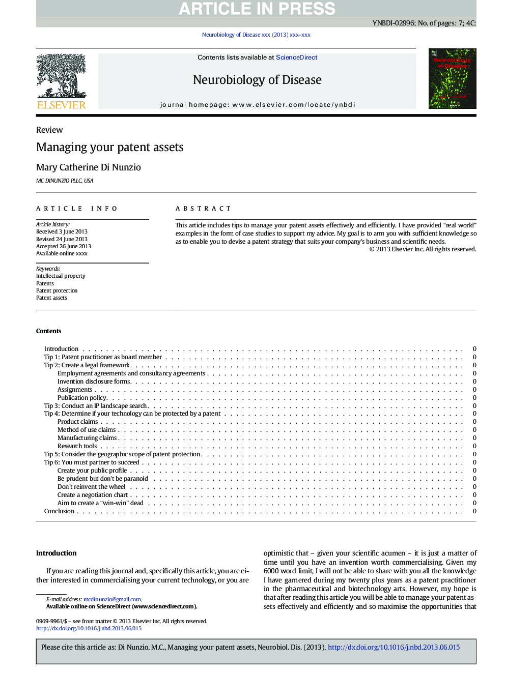 Managing your patent assets