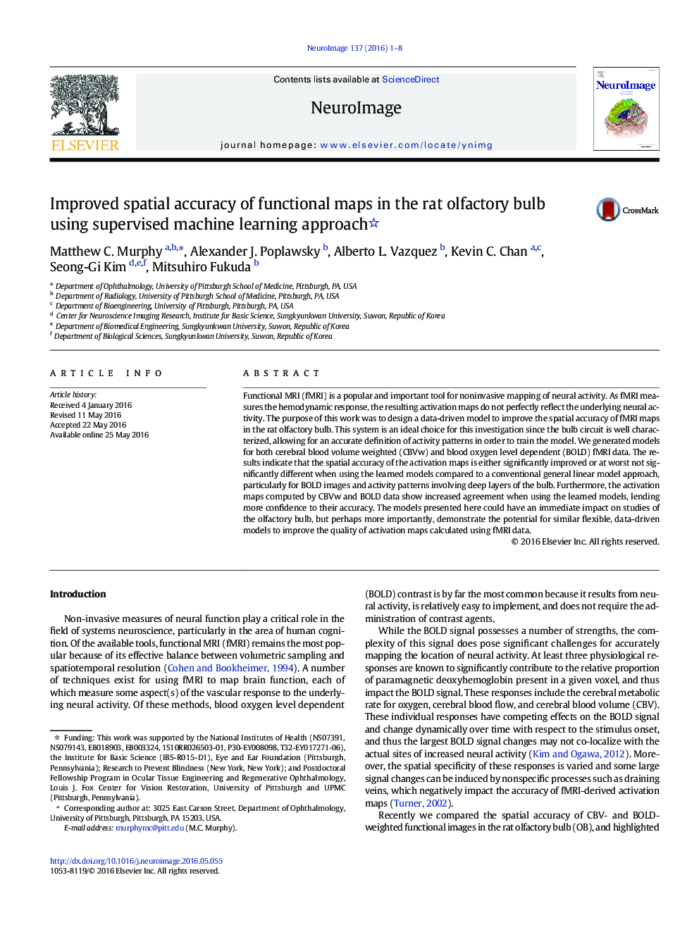 Improved spatial accuracy of functional maps in the rat olfactory bulb using supervised machine learning approach