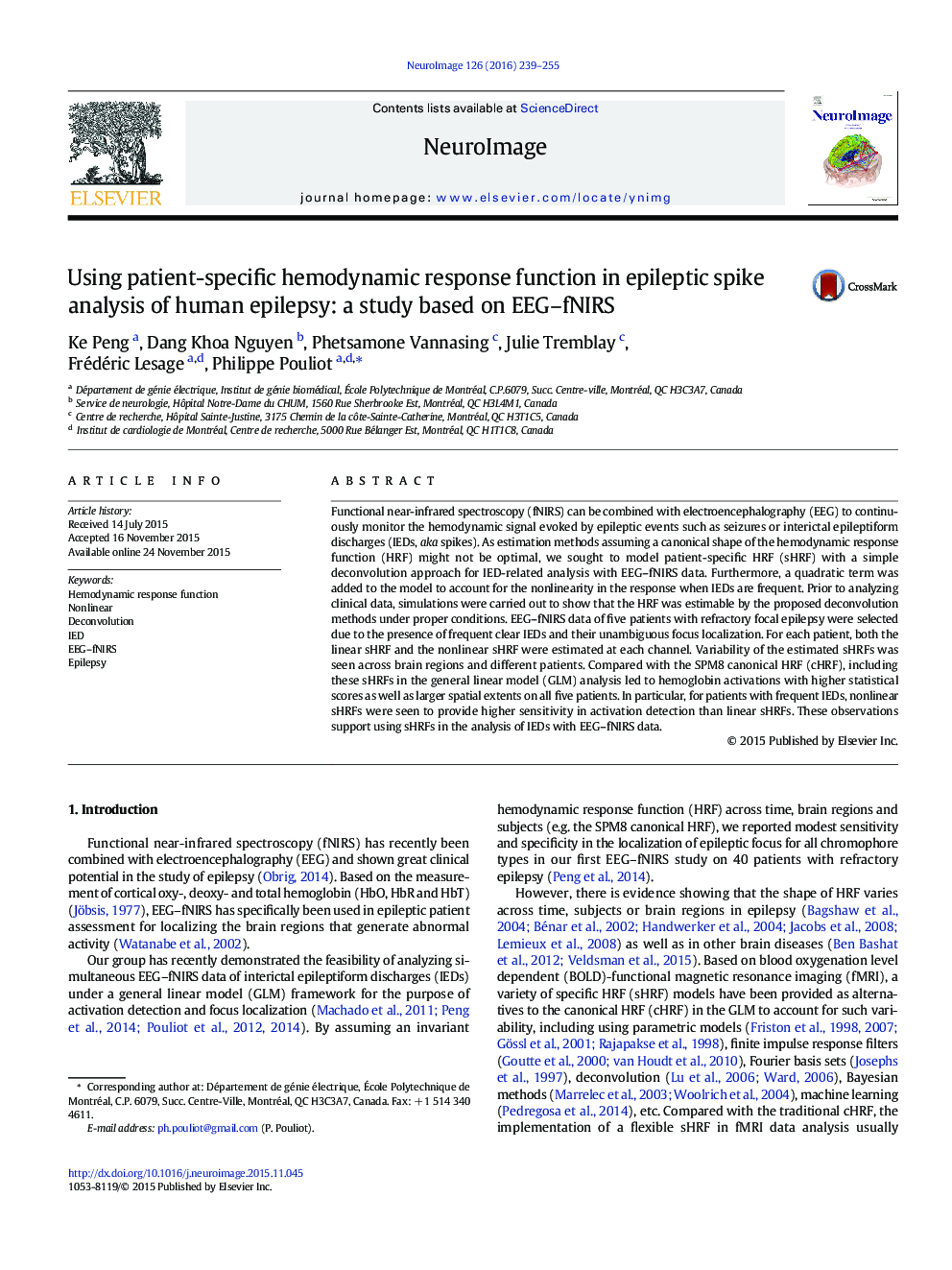 Using patient-specific hemodynamic response function in epileptic spike analysis of human epilepsy: a study based on EEG-fNIRS