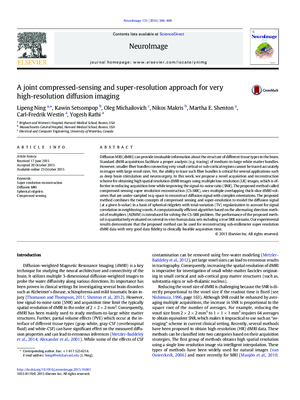 A joint compressed-sensing and super-resolution approach for very high-resolution diffusion imaging