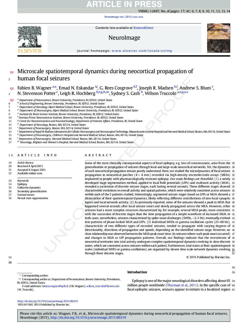 Microscale spatiotemporal dynamics during neocortical propagation of human focal seizures