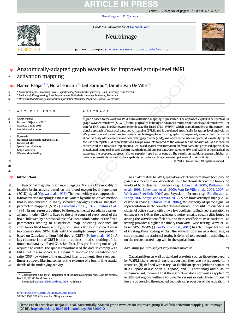 Anatomically-adapted graph wavelets for improved group-level fMRI activation mapping