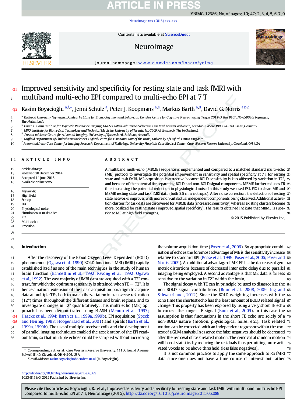 Improved sensitivity and specificity for resting state and task fMRI with multiband multi-echo EPI compared to multi-echo EPI at 7Â T