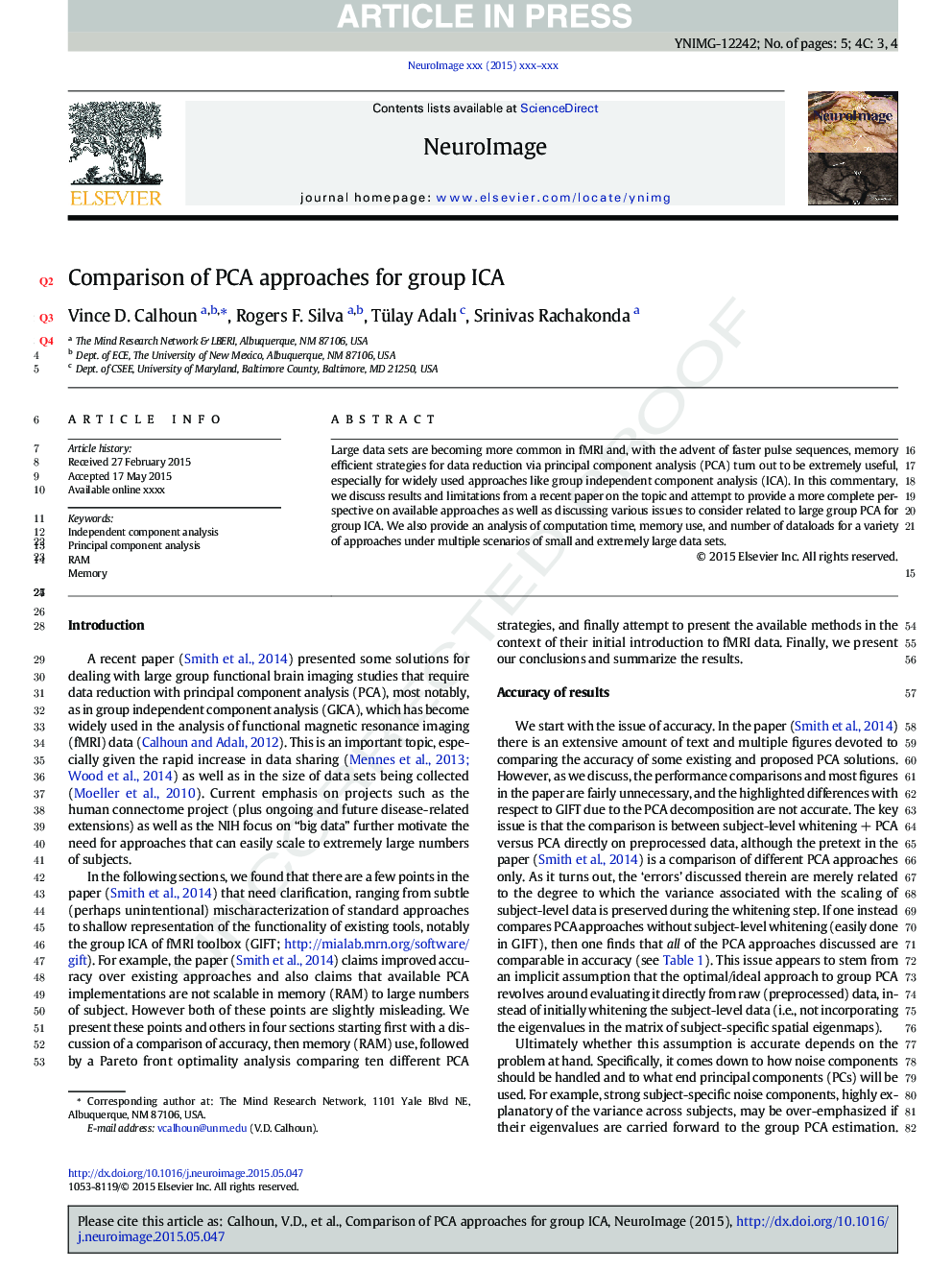 Comparison of PCA approaches for very large group ICA