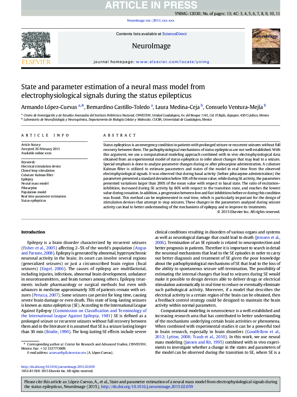 State and parameter estimation of a neural mass model from electrophysiological signals during the status epilepticus