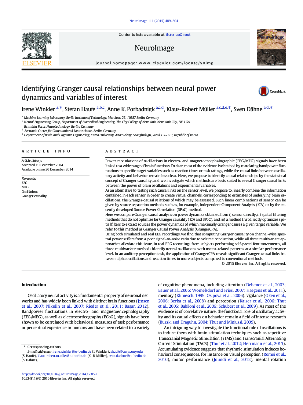 Identifying Granger causal relationships between neural power dynamics and variables of interest