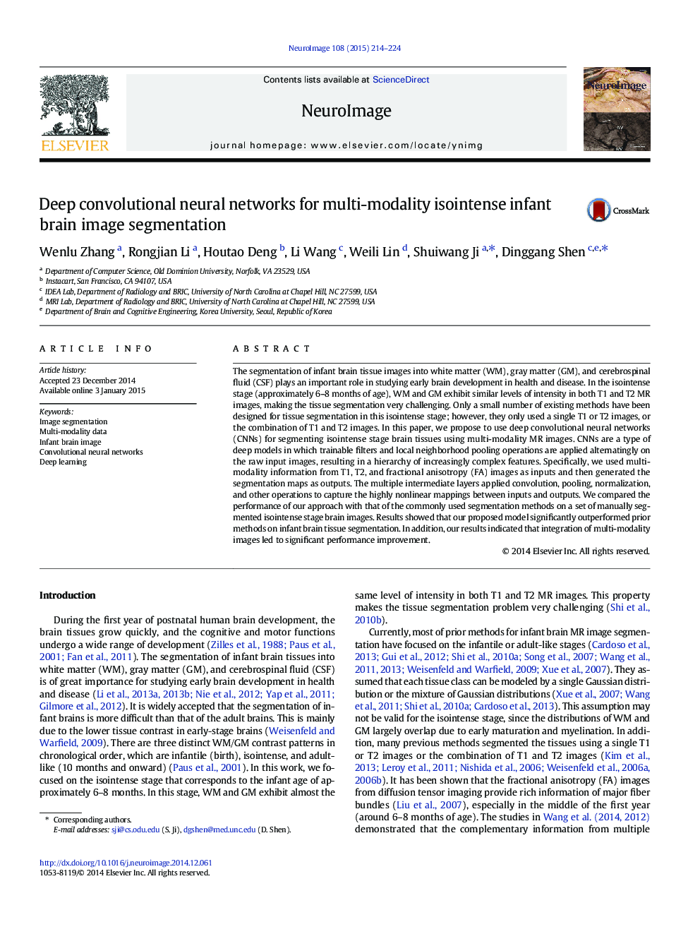 Deep convolutional neural networks for multi-modality isointense infant brain image segmentation