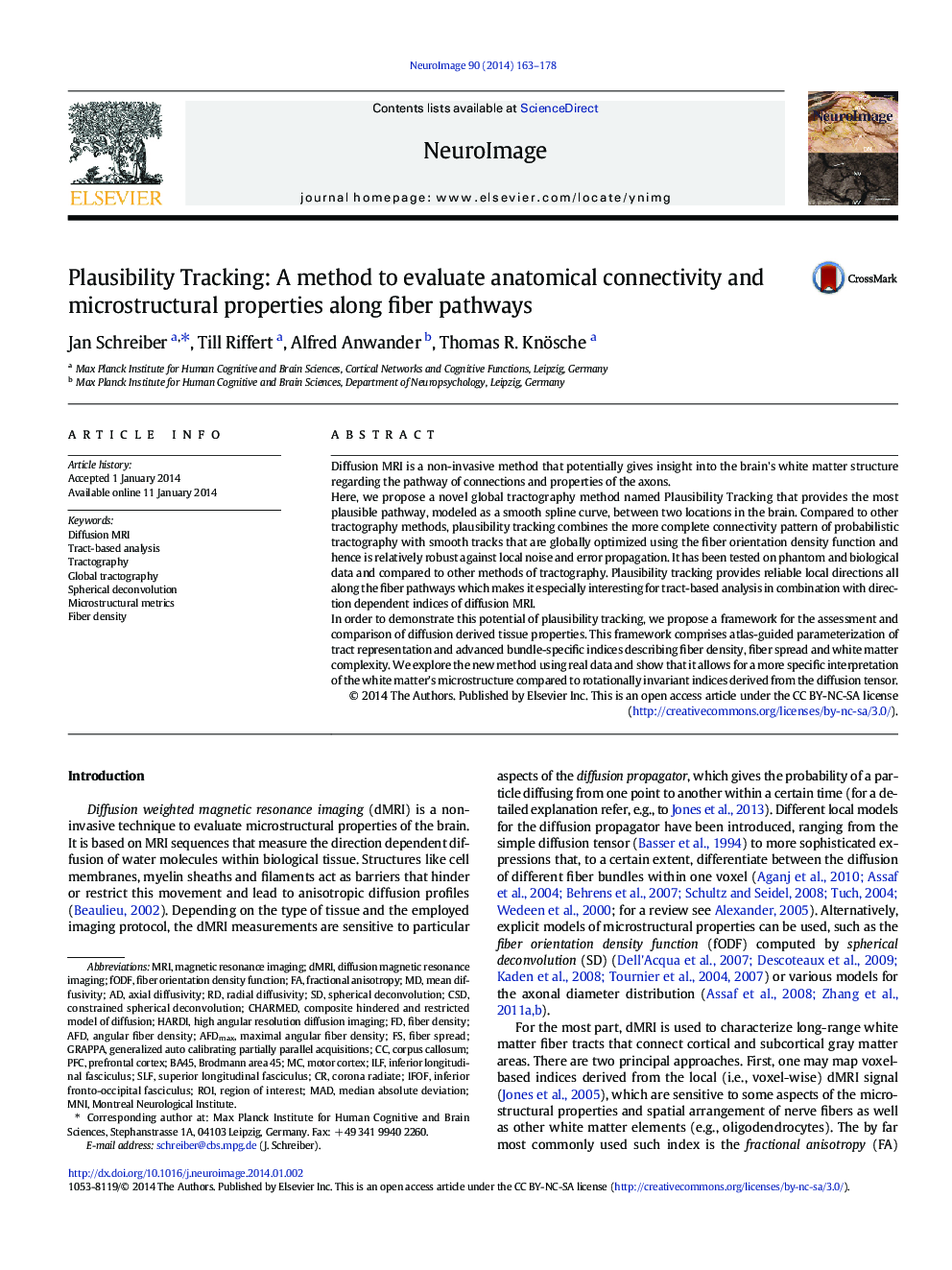 Plausibility Tracking: A method to evaluate anatomical connectivity and microstructural properties along fiber pathways