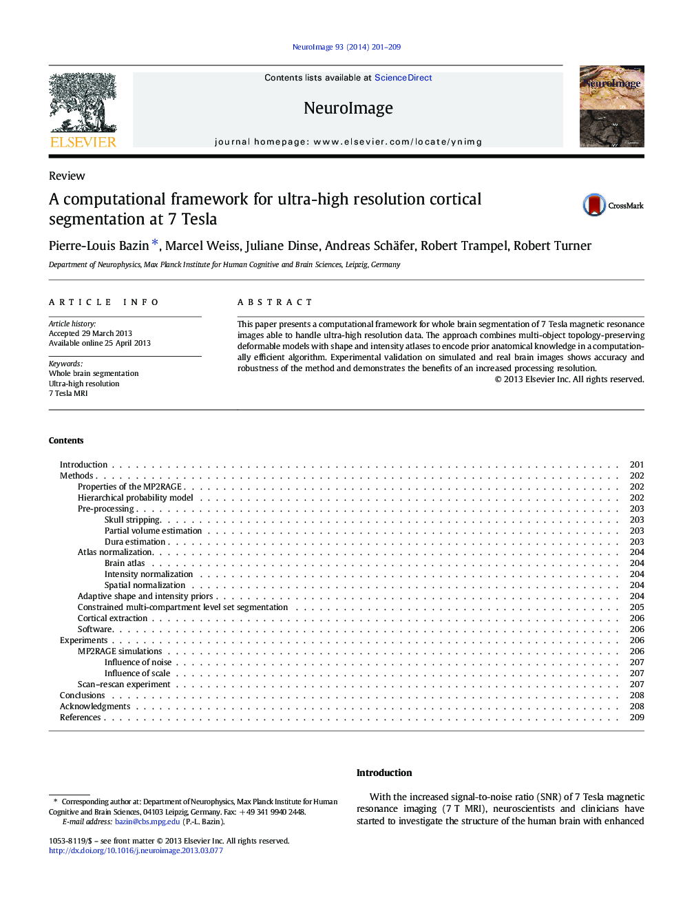 A computational framework for ultra-high resolution cortical segmentation at 7Â Tesla