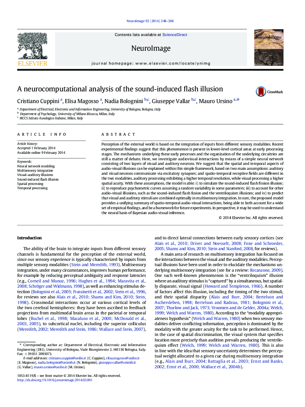 A neurocomputational analysis of the sound-induced flash illusion