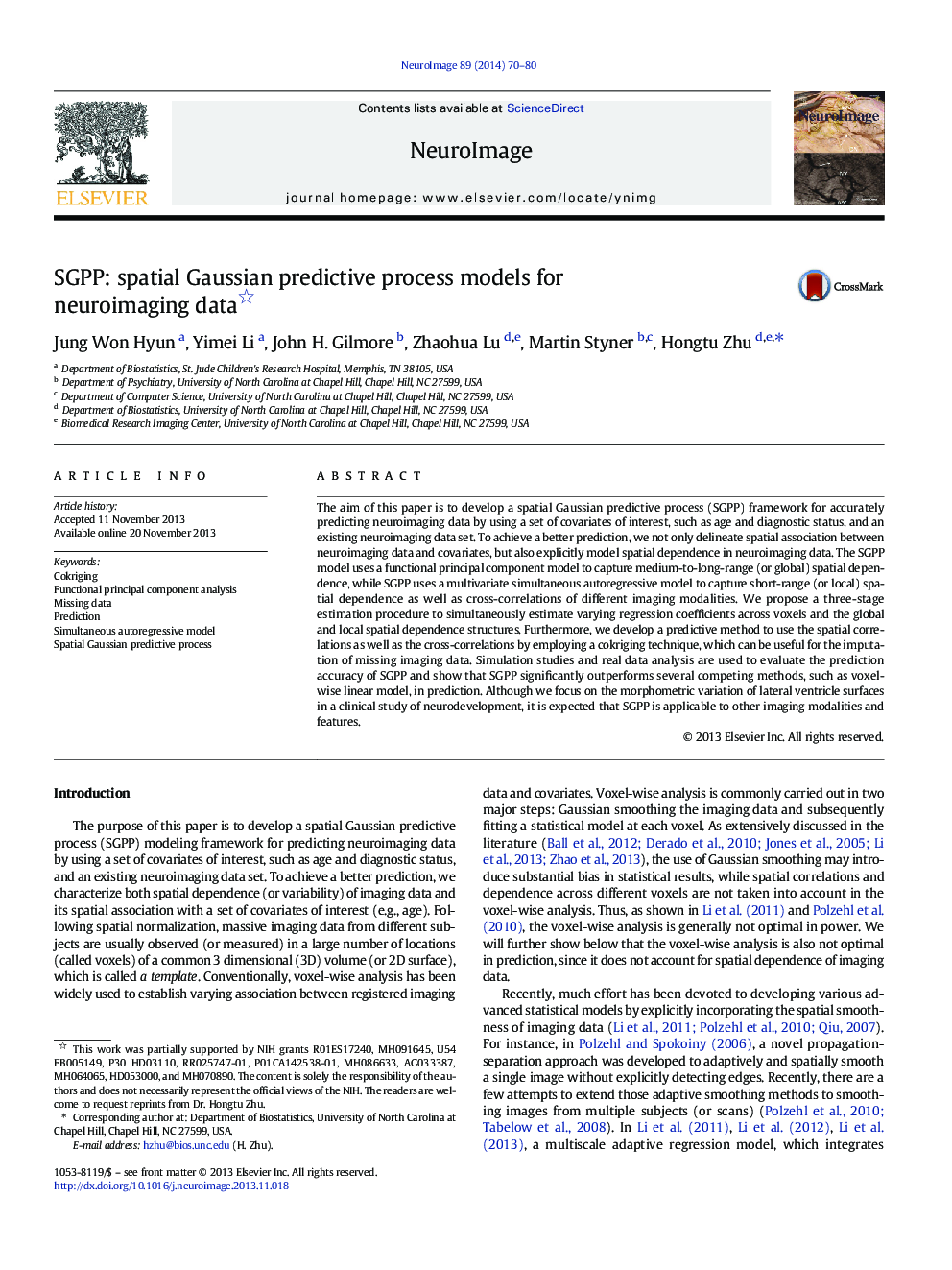 SGPP: spatial Gaussian predictive process models for neuroimaging data