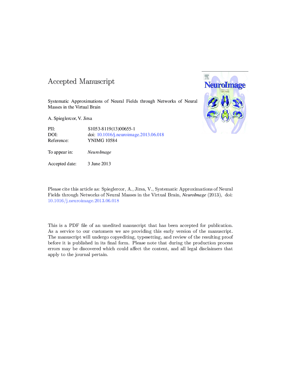 Systematic approximations of neural fields through networks of neural masses in the virtual brain