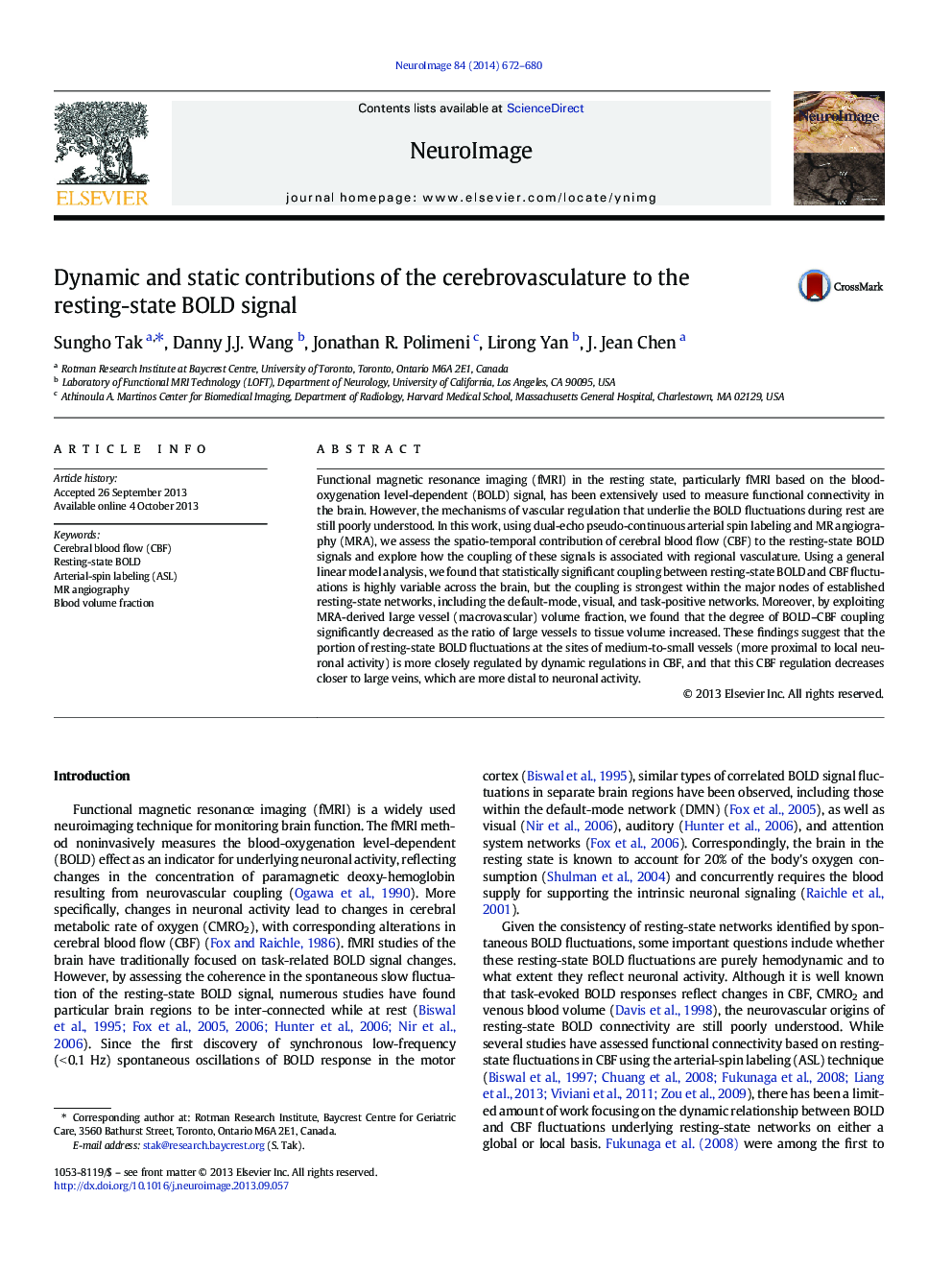 Dynamic and static contributions of the cerebrovasculature to the resting-state BOLD signal