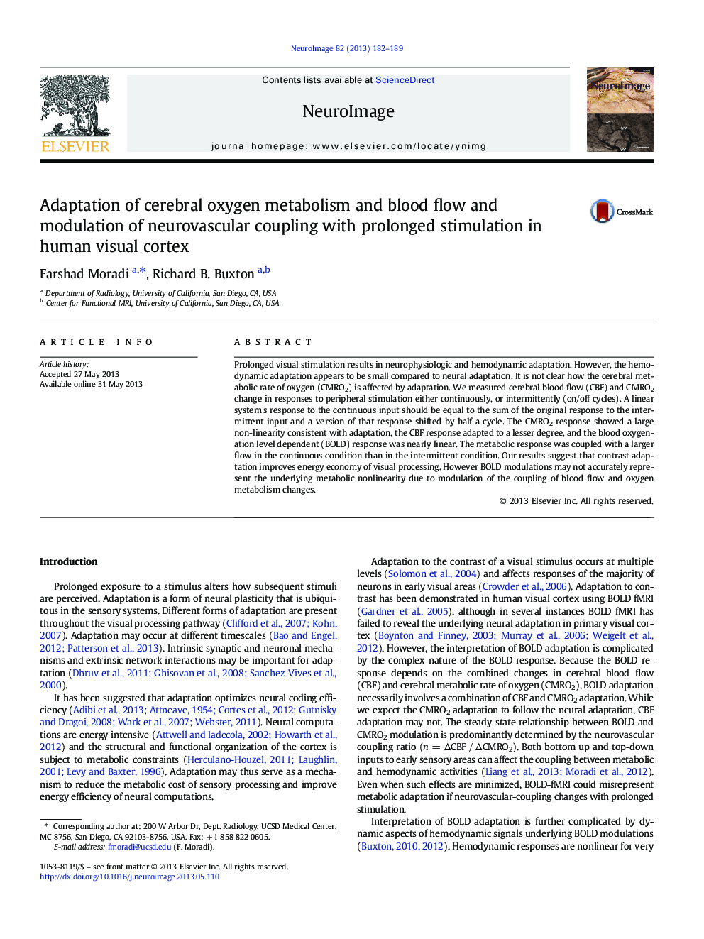 Adaptation of cerebral oxygen metabolism and blood flow and modulation of neurovascular coupling with prolonged stimulation in human visual cortex