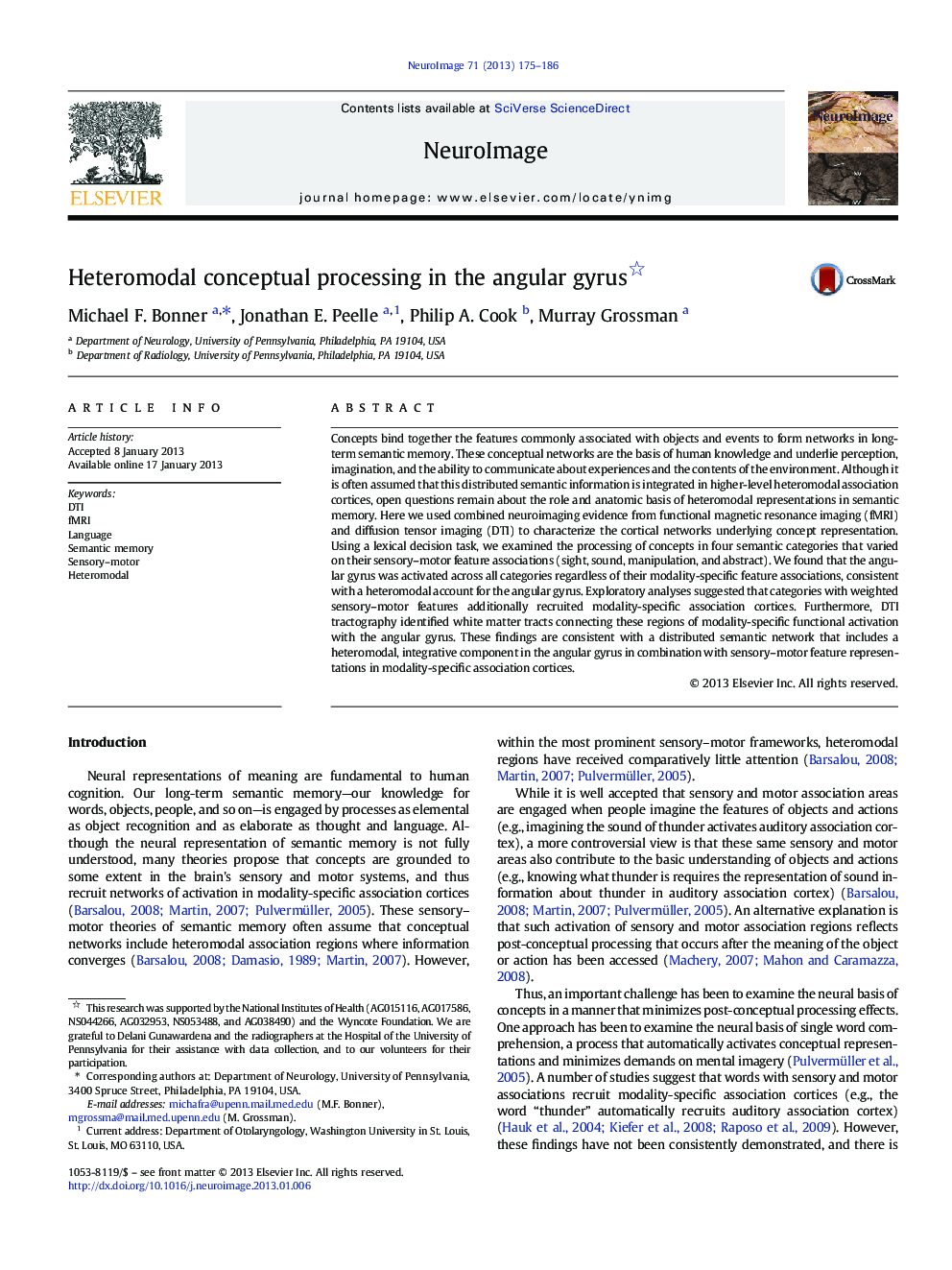 Heteromodal conceptual processing in the angular gyrus