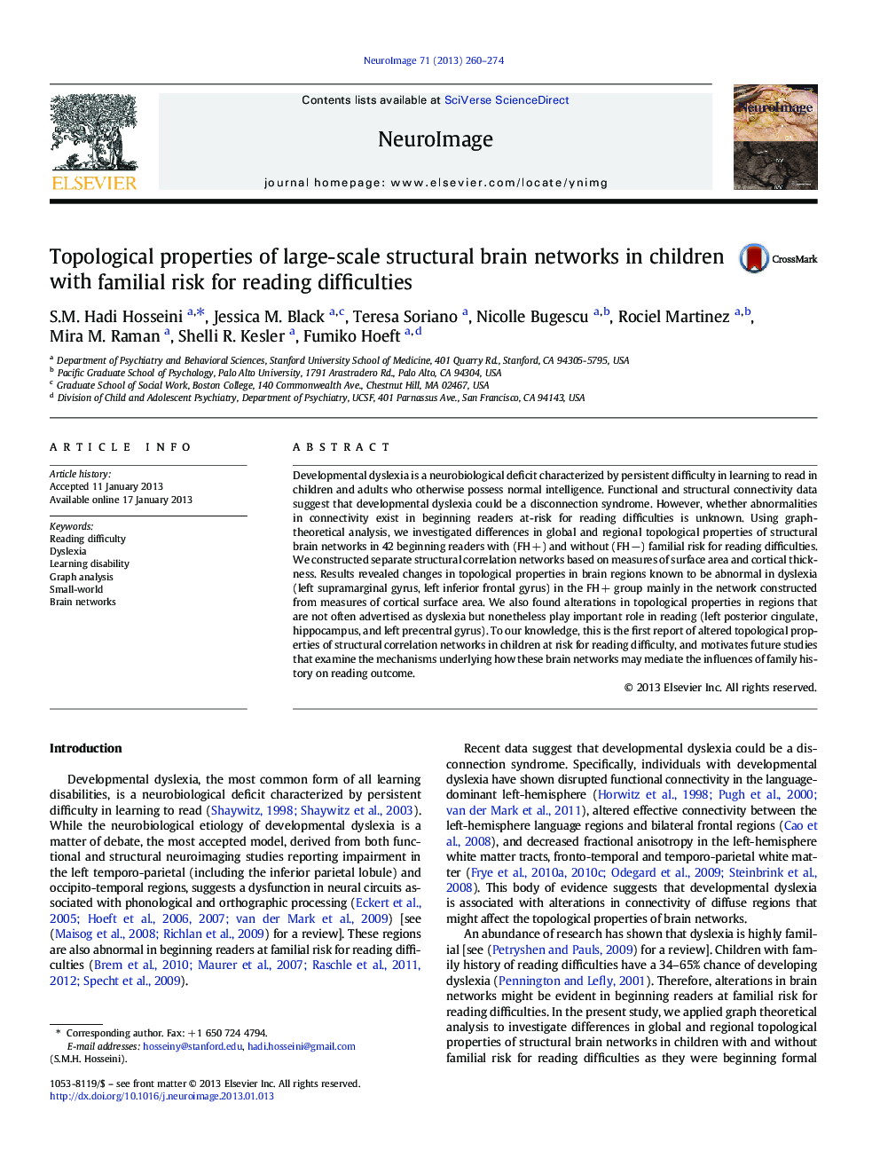 Topological properties of large-scale structural brain networks in children with familial risk for reading difficulties