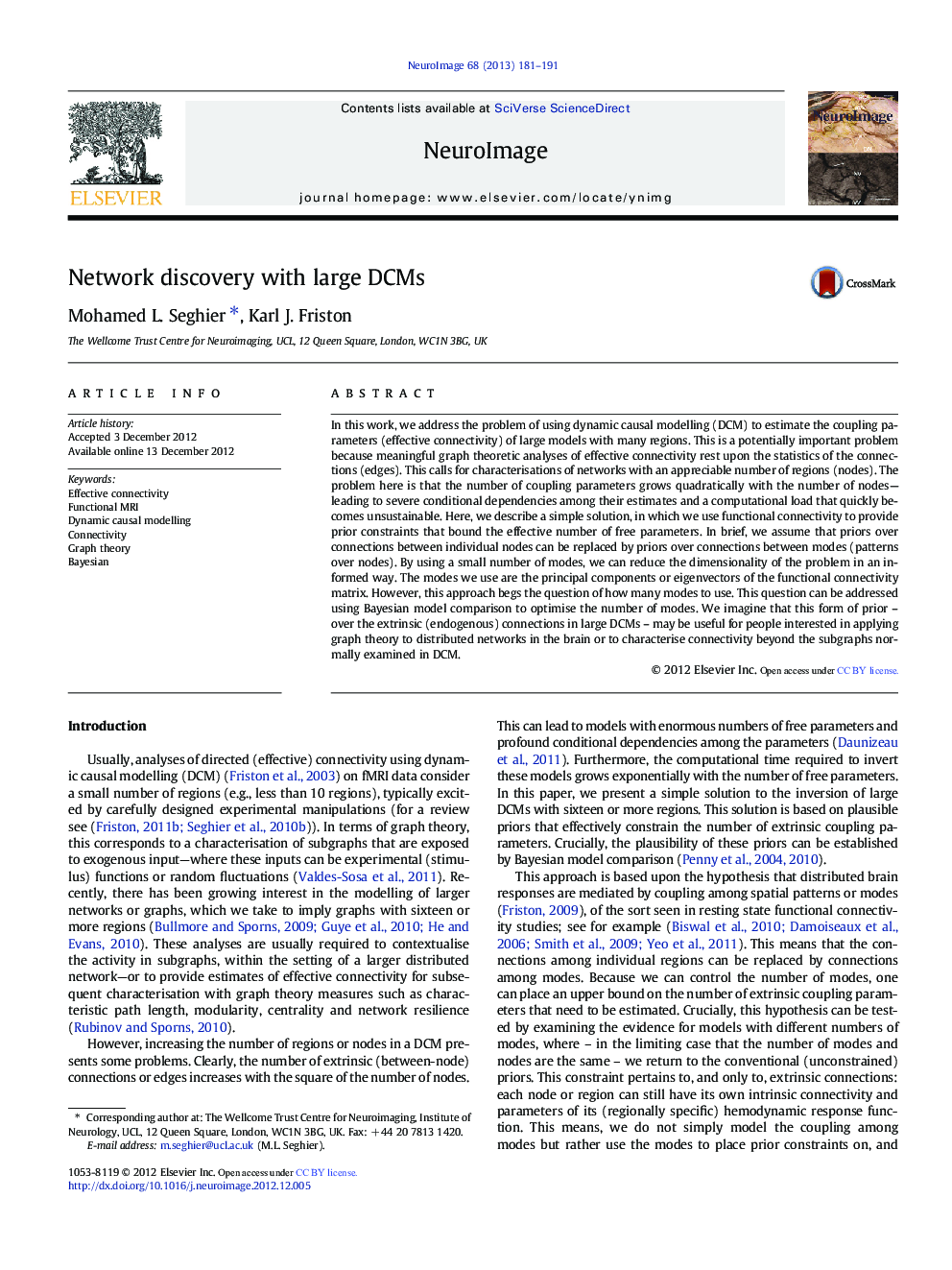 Full Length ArticlesNetwork discovery with large DCMs