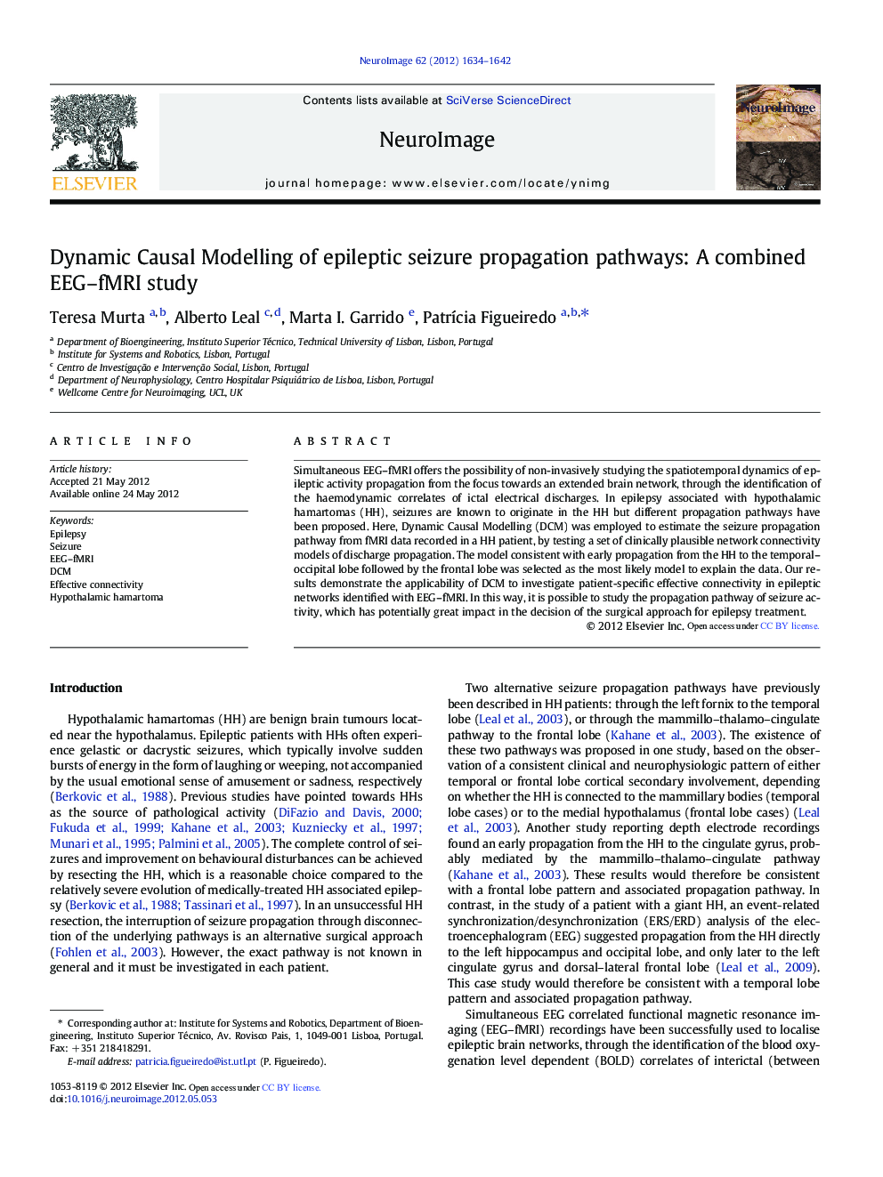 Dynamic Causal Modelling of epileptic seizure propagation pathways: A combined EEG-fMRI study