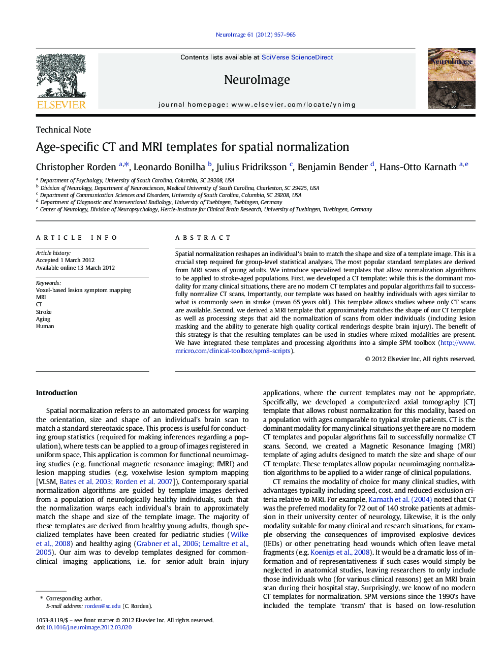 Age-specific CT and MRI templates for spatial normalization