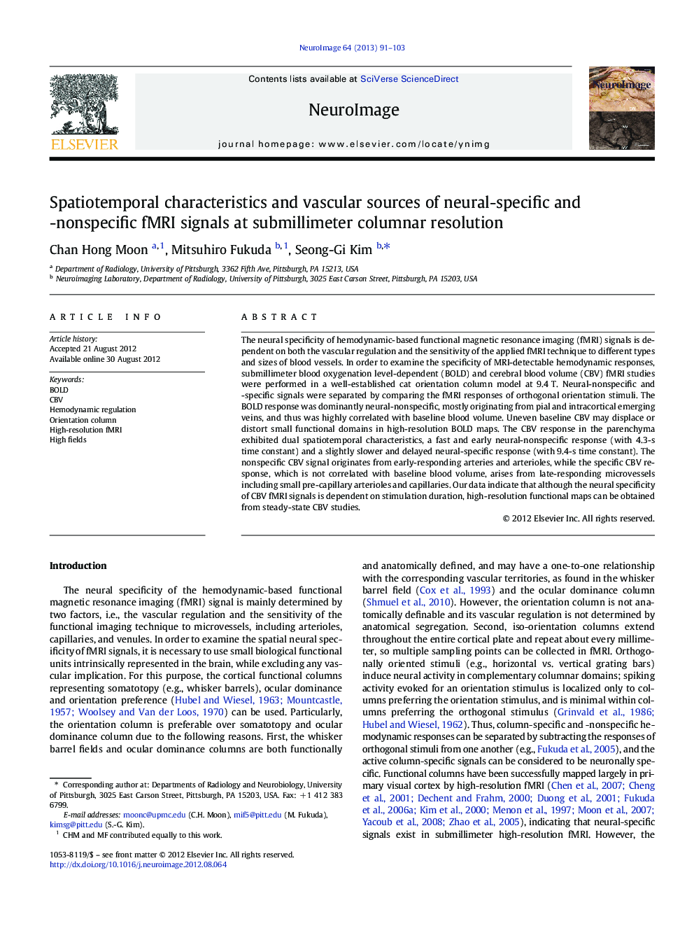 Spatiotemporal characteristics and vascular sources of neural-specific and -nonspecific fMRI signals at submillimeter columnar resolution