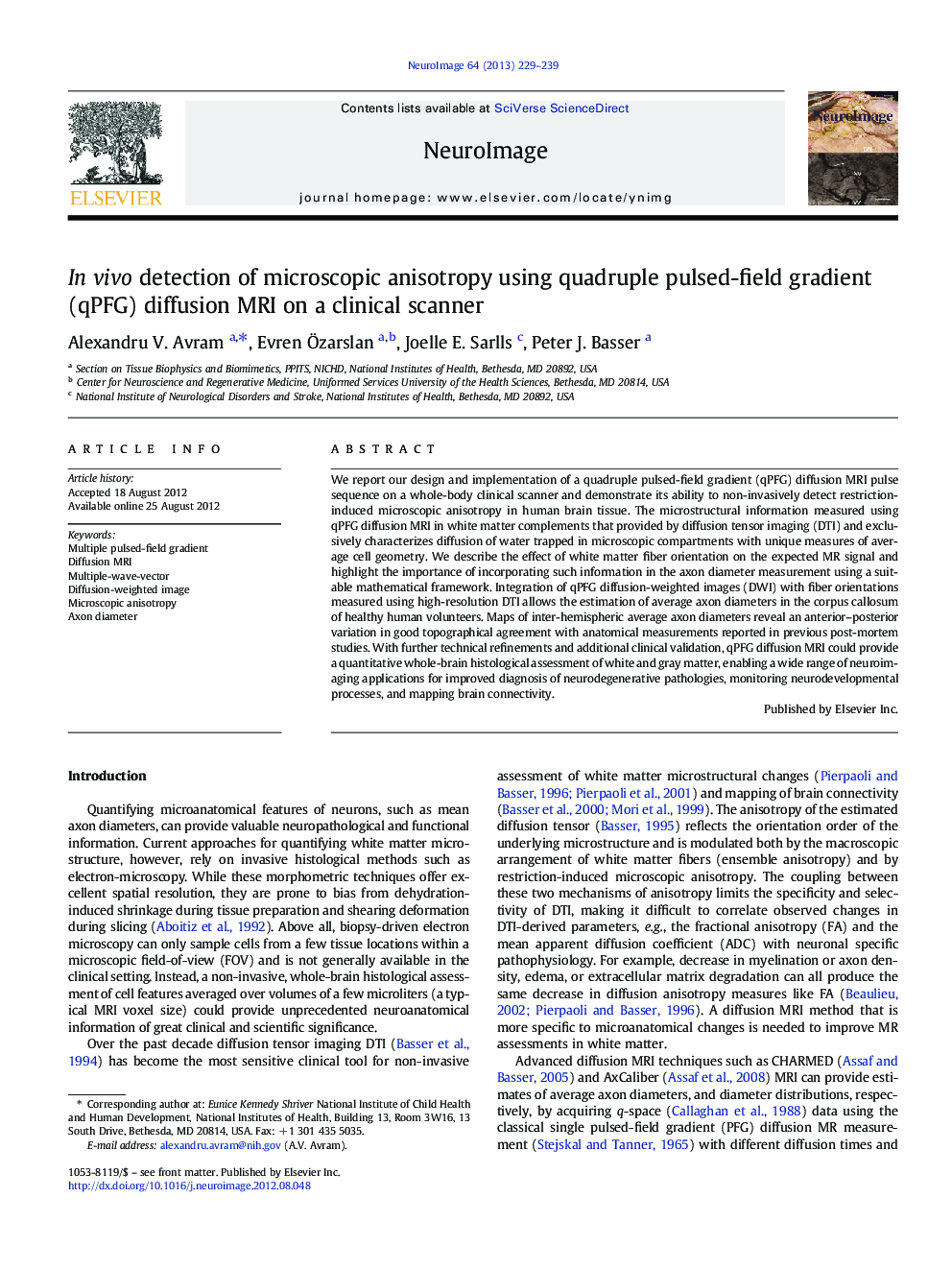 In vivo detection of microscopic anisotropy using quadruple pulsed-field gradient (qPFG) diffusion MRI on a clinical scanner