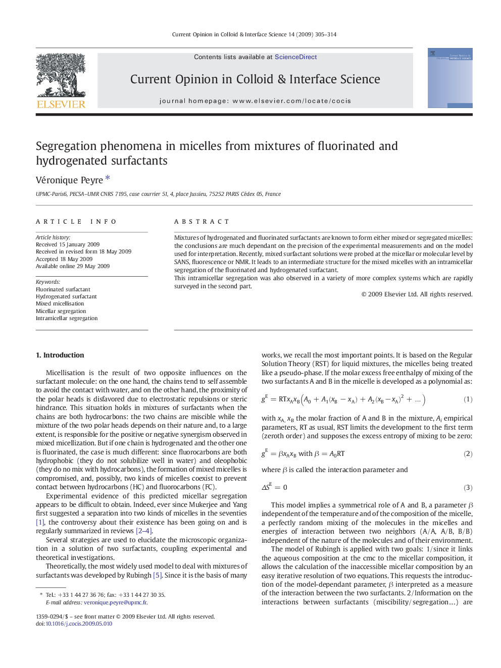 Segregation phenomena in micelles from mixtures of fluorinated and hydrogenated surfactants