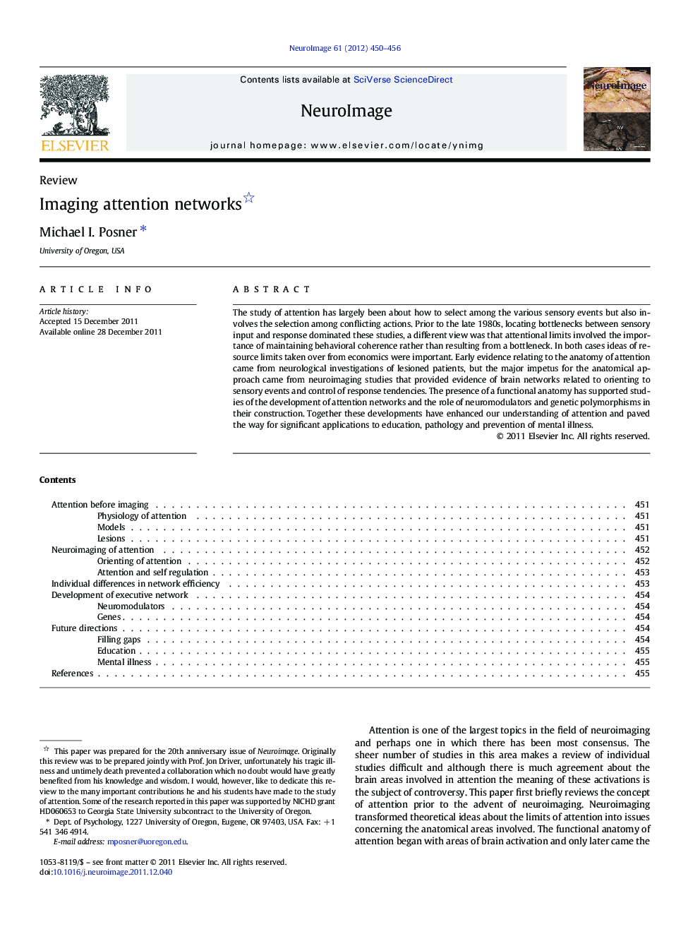 Imaging attention networks