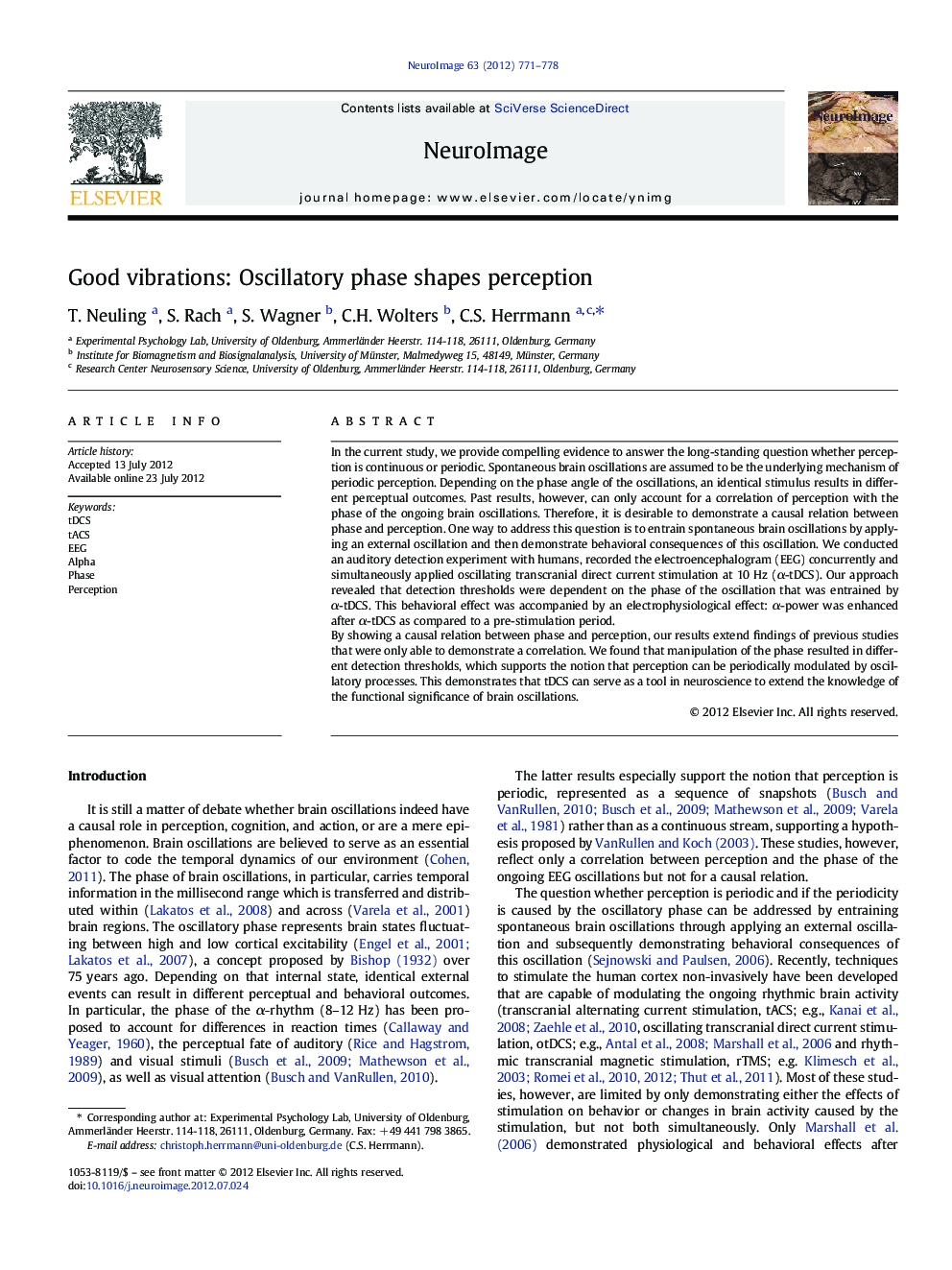 Good vibrations: Oscillatory phase shapes perception