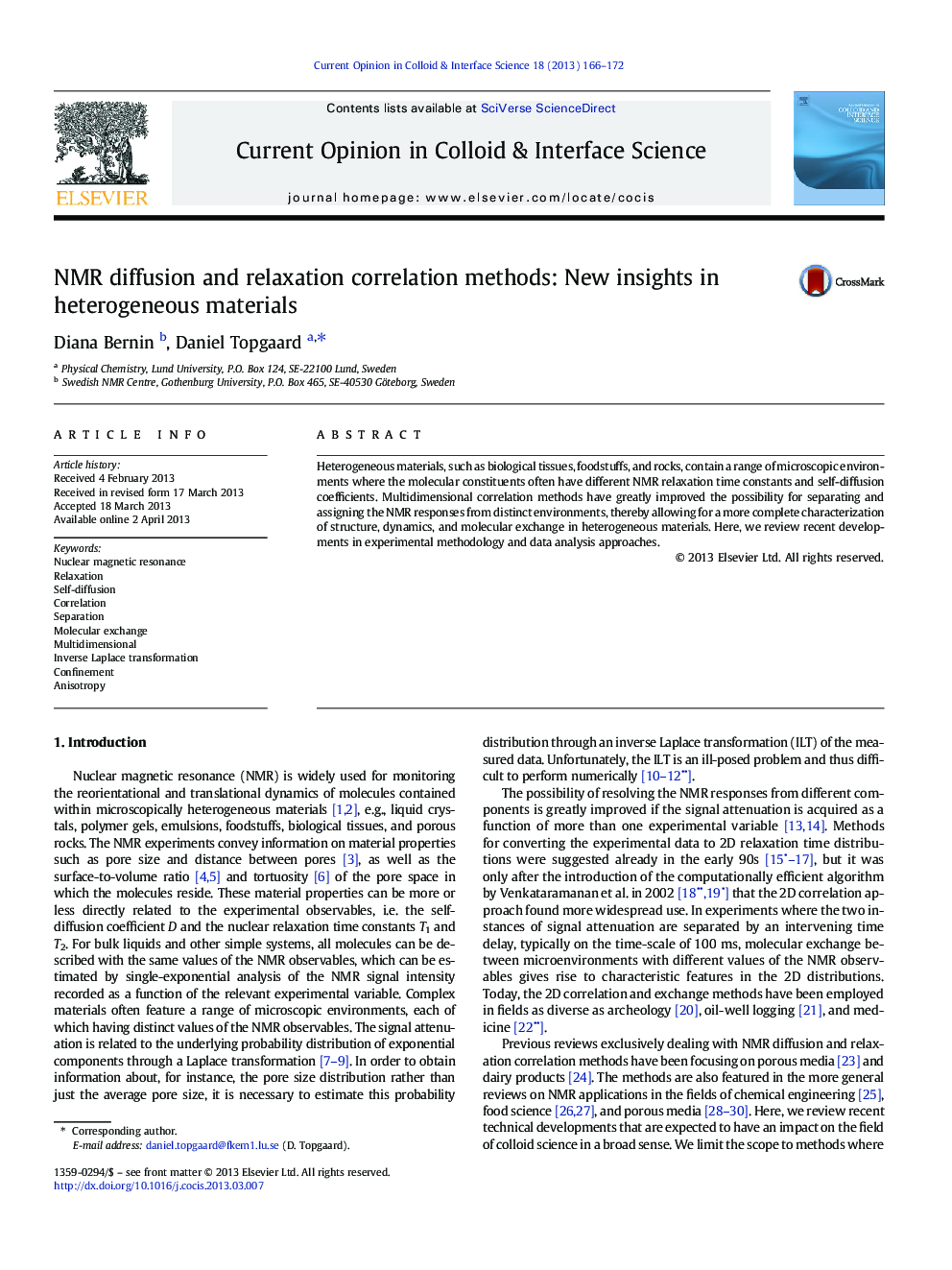 NMR diffusion and relaxation correlation methods: New insights in heterogeneous materials