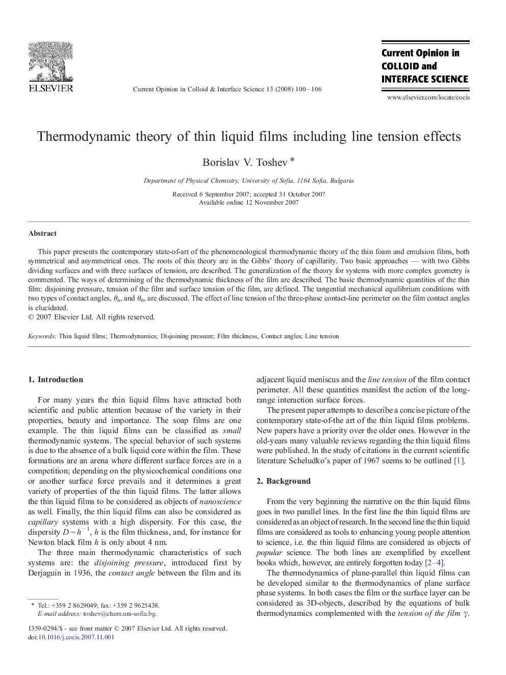 Thermodynamic theory of thin liquid films including line tension effects