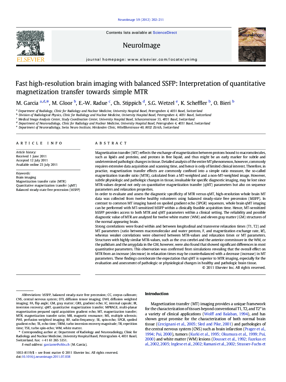 Fast high-resolution brain imaging with balanced SSFP: Interpretation of quantitative magnetization transfer towards simple MTR