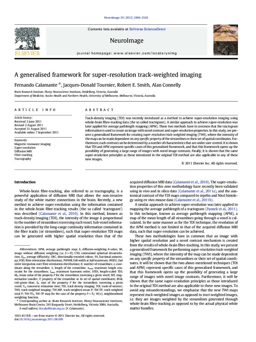 A generalised framework for super-resolution track-weighted imaging