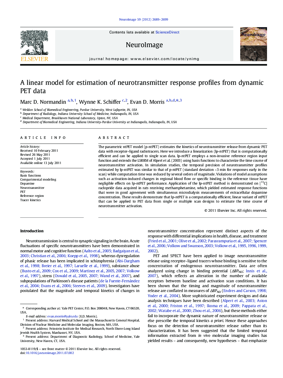 A linear model for estimation of neurotransmitter response profiles from dynamic PET data