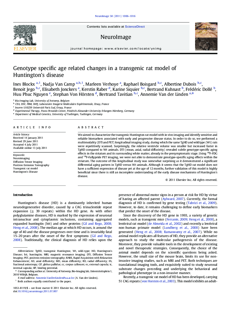 Genotype specific age related changes in a transgenic rat model of Huntington's disease