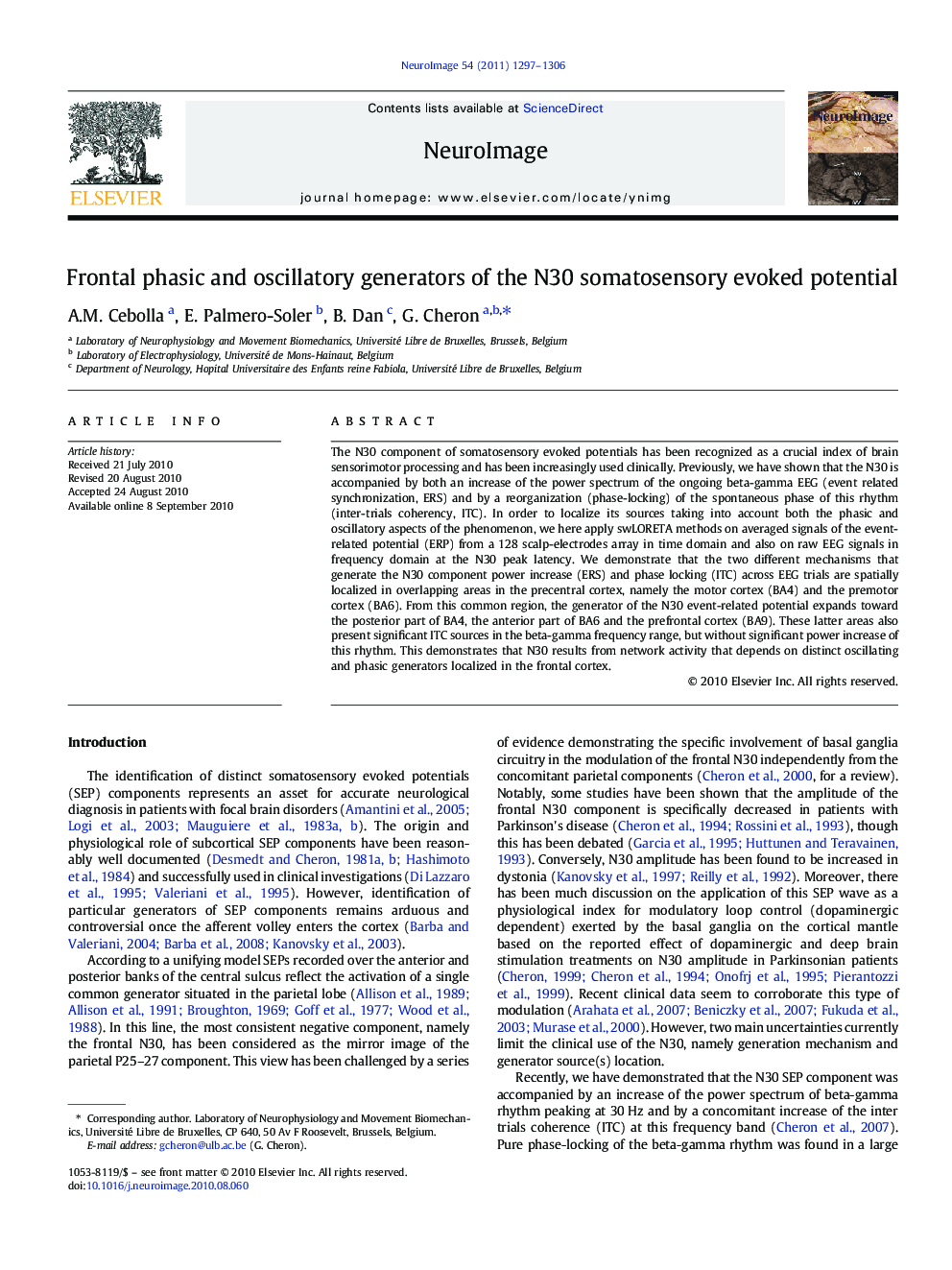 Frontal phasic and oscillatory generators of the N30 somatosensory evoked potential
