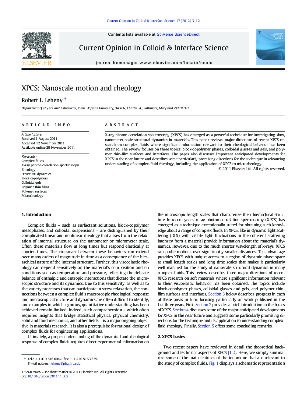 XPCS: Nanoscale motion and rheology