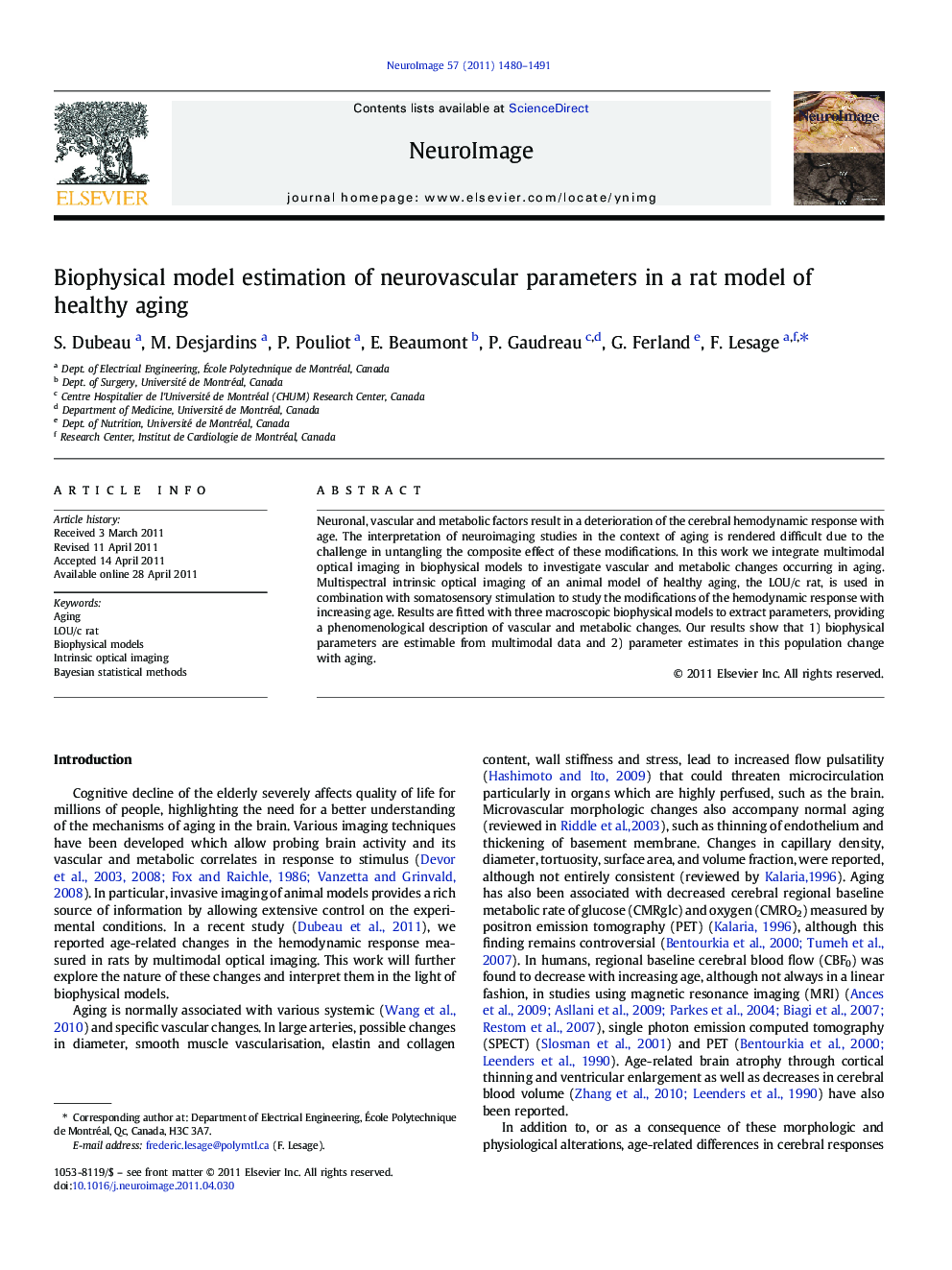 Biophysical model estimation of neurovascular parameters in a rat model of healthy aging