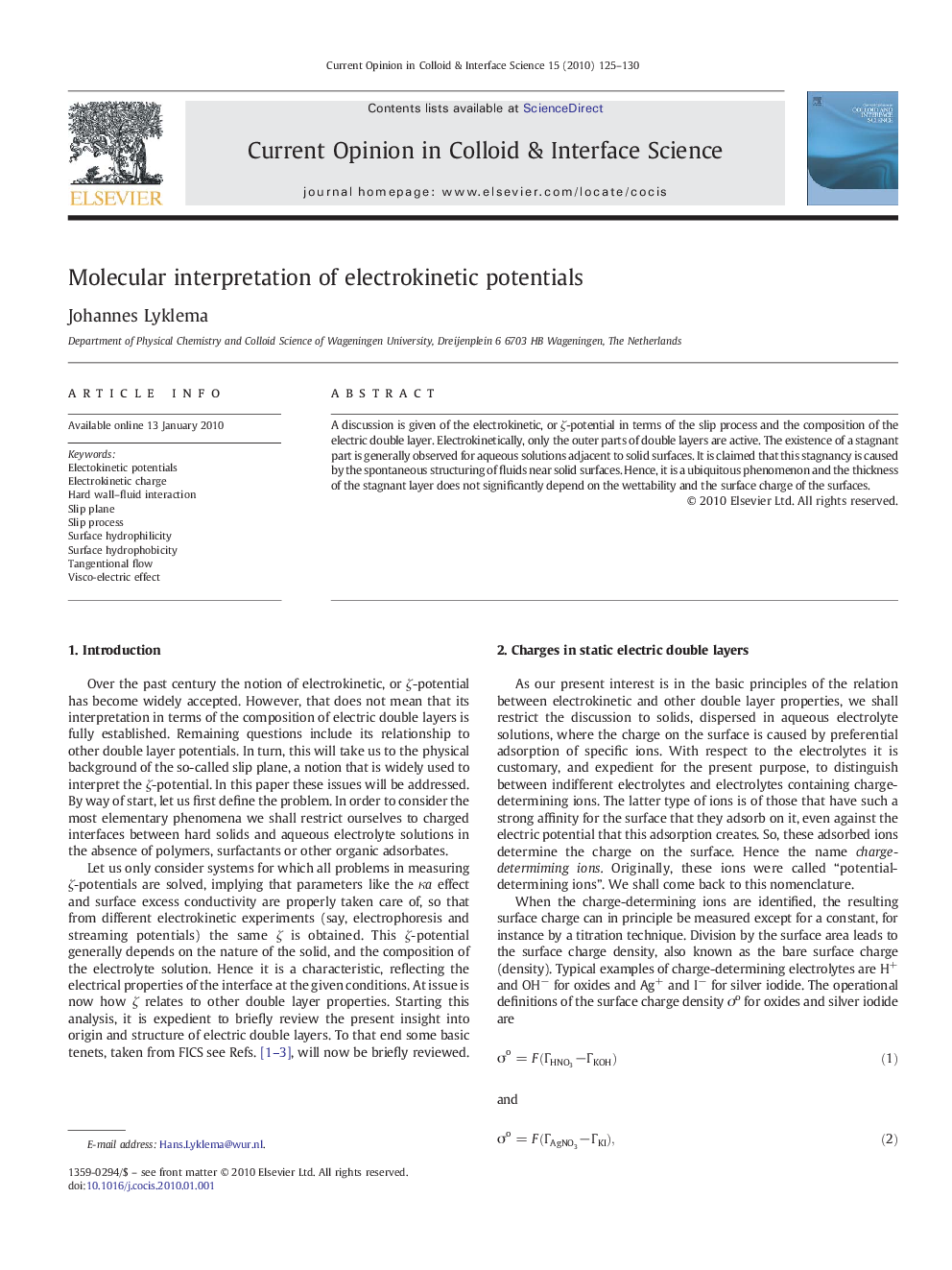 Molecular interpretation of electrokinetic potentials